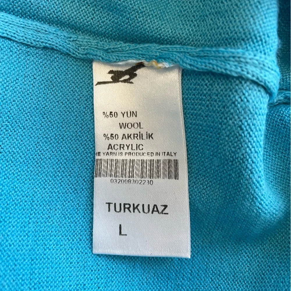 Men’s Sweater De Blasio (Turkey) Teal Size Large - Picture 4 of 8